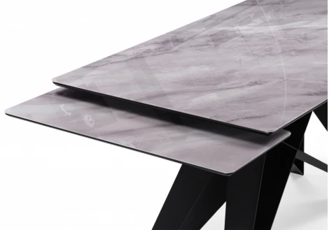 Кухонный стол Notta Блэкбери (Металл,Стекло/Черный) арт.612169