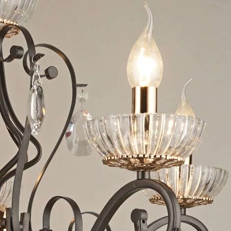 Подвесная люстра Reluce 04456-0.4-05 (220V, подвески, на цепи, подсвечник, свеча)