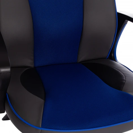 Кресло RACER кож/зам/ткань, металлик/синий, 36/10 Tetchair 13231