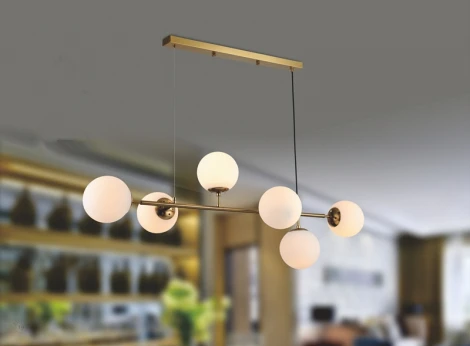 Подвесной светильник iLamp Golden 9136P/6 GL-WH (220V, на проводе, шарики)