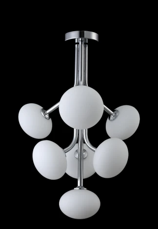 Потолочная люстра на штанге Crystal Lux Alicia SP7 CHROME/WHITE