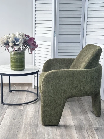 Кресло КУБ (CUBE) цвет OTE SEA-360 Зеленый, ткань/ каркас металл в тканевой обивке, ®DISAUR M-City 64573