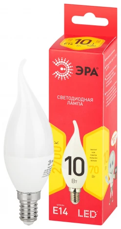Лампочка светодиодная E14 10W ЭРА LED BXS-10W-827-E14 R