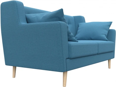 Диван кухонный прямой Брайтон 2 (Голубой/Рогожка) Лига Диванов арт.123761