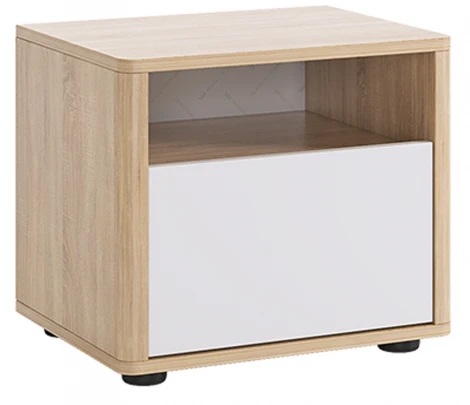 Зара Тумба прикроватная, цвет дуб сонома/белый Mebelson (арт.SMZ-04.1623)