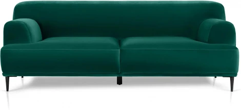 Диван Portofino 2-х местный ОГОГО (арт.810608), (Ткань/Зеленый,Черный)