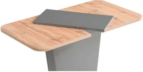 Стол на тумбе Woodville Лурвин дуб вотан / графит 514757