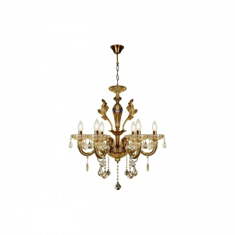 Подвесная люстра iLamp Asia 81069-6 BR (220V, на цепи, свеча)