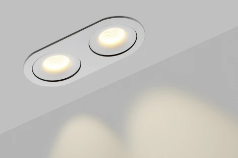 Встраиваемый точечный светильник Lumker COMBO 2 COMBO-2R2-WH (220V, круглые)