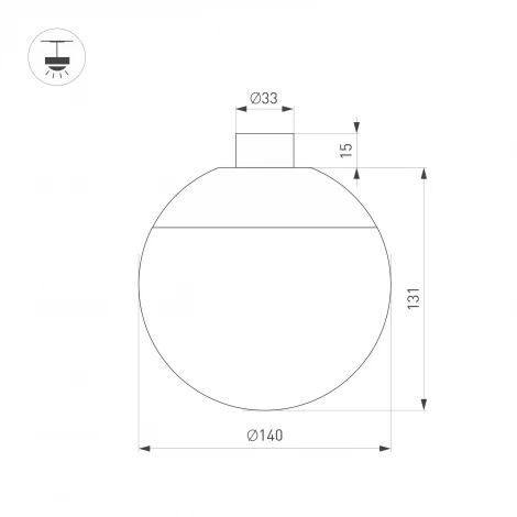 Трековый светильник светодиодный ART-INBELT-SFERO-R140-7W Day4000-MIX (BK, 240 deg, 48V, DALI) (Arlight, IP20 Металл) 051180