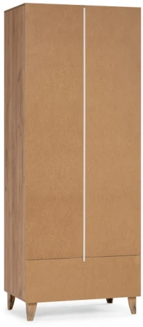 Шкаф Woodville Эго Шк-1 на ножках дуб крафт золотой / белый глянец 455852