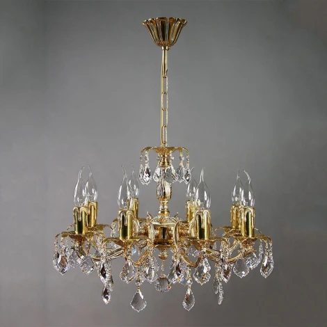 Подвесная люстра Ambiente by Brizzi Benisa 2226/8 WP New Leaf (220V, на цепи, подсвечник, свеча)