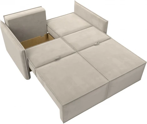 Диван прямой Либерти мини (Бежевый/Микровельвет) Лига Диванов арт.121900