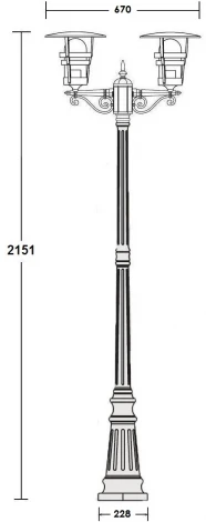 Наземный фонарь Oasis Light TOKIO 2 68909A Bl (220V, фонарь, IP44)