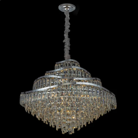 Подвесная люстра Citilux Naiad CL315191 (220V, хрусталь, подвески, на цепи)