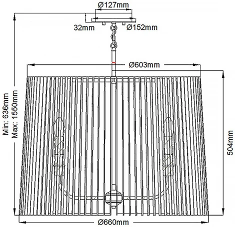 Подвесная люстра Kichler Linara QN-LINARA-6P-BK (220V, круглые)