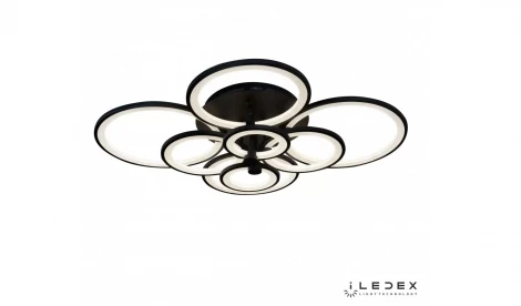 Потолочная люстра iLedex Ring A001/8 BK (220V, пульт управления, кольцо)