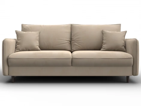 Диван прямой Лига-064 НПБ (ДСП/Дерево/Велюр/Бежевый) Лига Диванов 134775