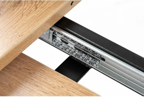 Стол раскладной Notta Лота Лофт 120 25 мм черный матовый / дуб вотан 489668