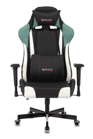 Кресло игровое Zombie VIKING TANK черный/серый/белый эко.кожа с подголов. крестовина металл