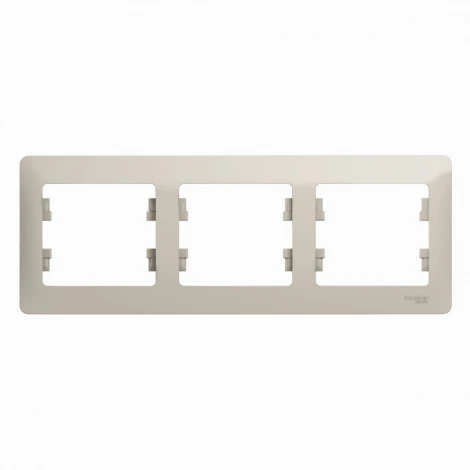 Рамка на 3 поста (молочный) Systeme Electric Glossa GSL000903