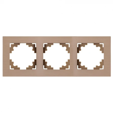 Рамка на 3 поста (шампань) Stekker Катрин 50018