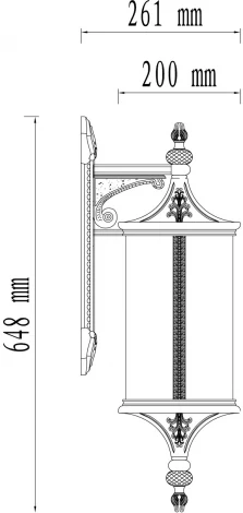 Настенный фонарь уличный Chiaro Мидос 802021202