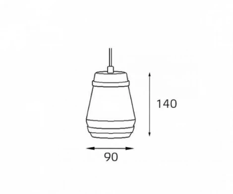 Подвесной светильник Italline Leo SP 6264 brass (220V, ваза)