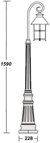 Наземный фонарь IP44 Oasis Light CAIOR 1 81511/18 Bl