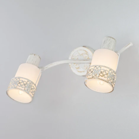 Спот на штанге Eurosvet 20025-20026 20025/2 белый с золотом (220V, круглые)