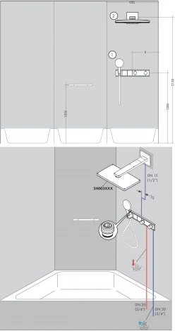 Термостат Hansgrohe RainSelect 15355400 для душа