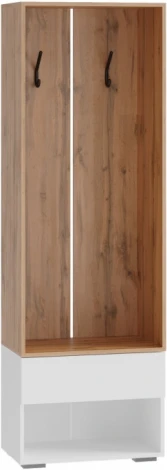 Прихожая Woodville Роут 0,6 м белый / дуб вотан арт.615370