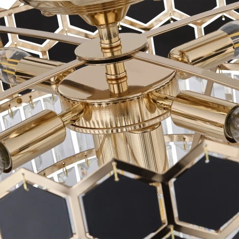 Потолочная люстра хрустальная Arte Milano Sorrento-5009 375009/4+2/20/480 GD (220V)