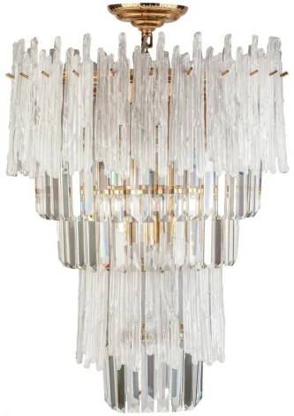 Подвесная большая люстра каскадная Glacier L05012.92 (220V, хрусталь, на цепи)