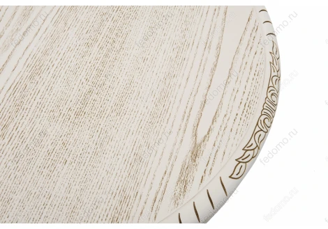 Журнальный столик Woodville Бернард молочный с золотой патиной 406091