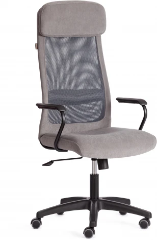 Кресло PROFIT (мп) (Флок,Ткань /Серый)