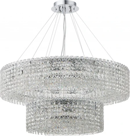 Подвесная большая люстра хрустальная Stilfort Delone 2179/09/26P (220V, на тросе)