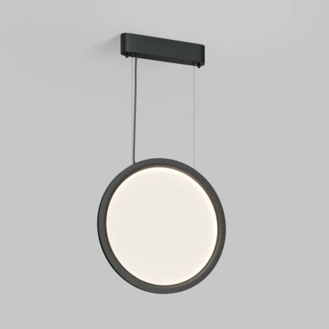 Подвесной светильник вертикальный 25 Вт, LED 2700-6000K, IP20, пульт Д/У черный, алюминий, акрил Denkirs Veil DK6605-BK