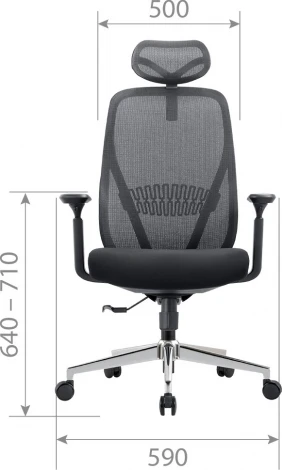 Компьютерное кресло CHAIRMAN CH585 (Металл,Пластик,Ткань,Сетка/Черный)