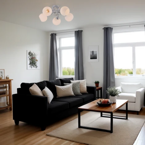 Потолочная люстра на штанге Escada Kalina 1119/5PL E27*40W Chrome (220V)