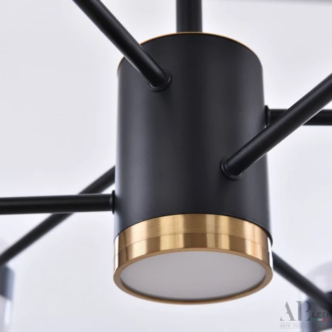 Потолочная люстра на штанге светодиодные APL LED Ferrara 3307.6296-8 Black