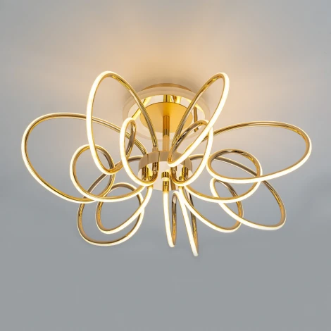 Потолочная люстра RGB на штанге Citilux Salma Smart CL224A172 (LED, 220V, голосовое управление, пульт управления, управление смартфоном, умный дом - Алиса, Маруся, Экосистема Сбер)