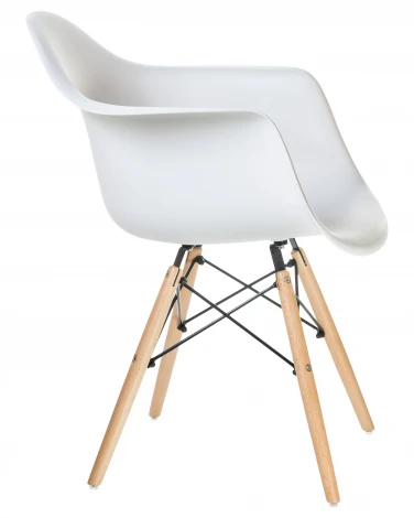Стул обеденный DAW (ножки светлый бук, цвет сиденья белый)