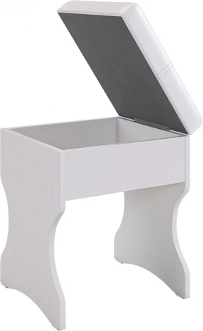 Виктория-1 Пуф Mebelson (ЛДСП,ПВХ,Экокожа/Светлое дерево) арт.SPV-1.06.2552