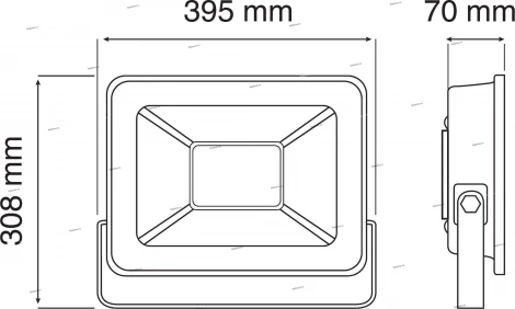 Прожектор уличный светодиодный Horoz Puma, 1 плафон, черный с никелем и прозрачным