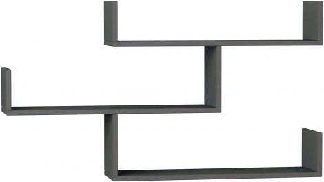 Полка Прямая TIBET BOOKCASE (Дерево/Темно-серый) LEVE