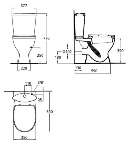 Унитаз-компакт Ideal Standard Oceane Junior W904401