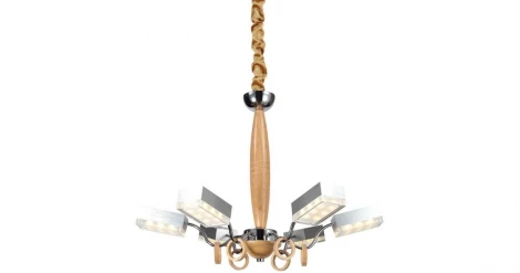 Подвесная люстра Lucia Tucci Natura 156.6 (LED, 220V, бук, на цепи)