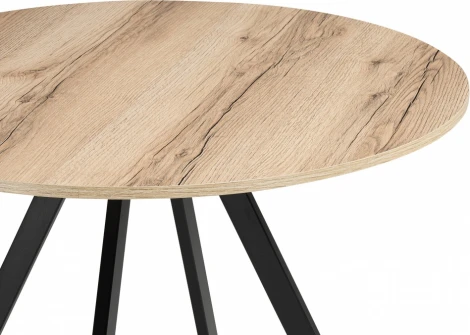 Стол деревянный Woodville Баргел 90х90х75 дуб делано / черный арт.611363