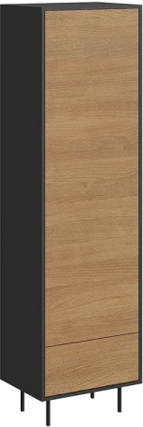 Шкаф 1-дверный Look ОГОГО (арт.843402), (ЛДСП/Черный)